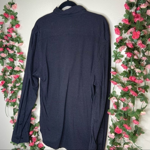 A-Frame StitchFix Black Polka Dot Slim Button Med - Picture 8 of 8